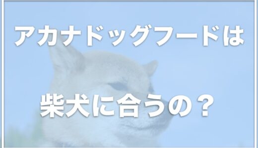 アカナドッグフードは涙やけに良い？柴犬に合うと評判？粒の大きさも調査！