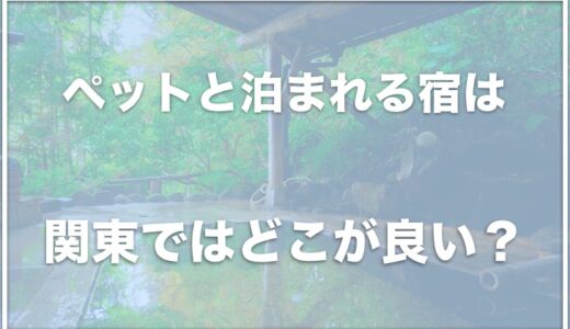 ペットと泊まれる宿で露天風呂付きの客室は関東ではココがおすすめ！