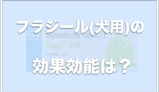 フラジール(犬用)の効能は？副作用はあるか口コミを調査！