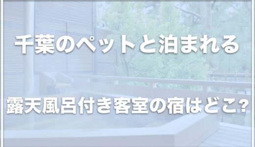 ペットと泊まれる宿で露天風呂付き客室のある場所は千葉ではココ！