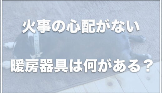 火事の心配がない暖房器具・ペットヒーターは？火事が心配ならコレがおすすめ！